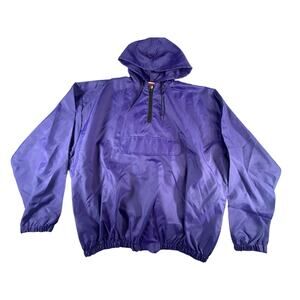 Union Line Jacket Vintage Pullover Mens Large Purple Nylon USA Made READ